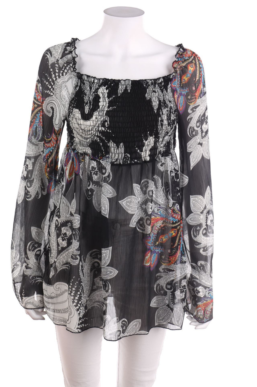 Ohne Label - Bluse mit floralem Muster - M