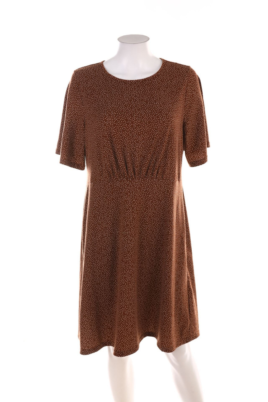 Ohne Label - Jersey-Kleid mit Pünktchen - L