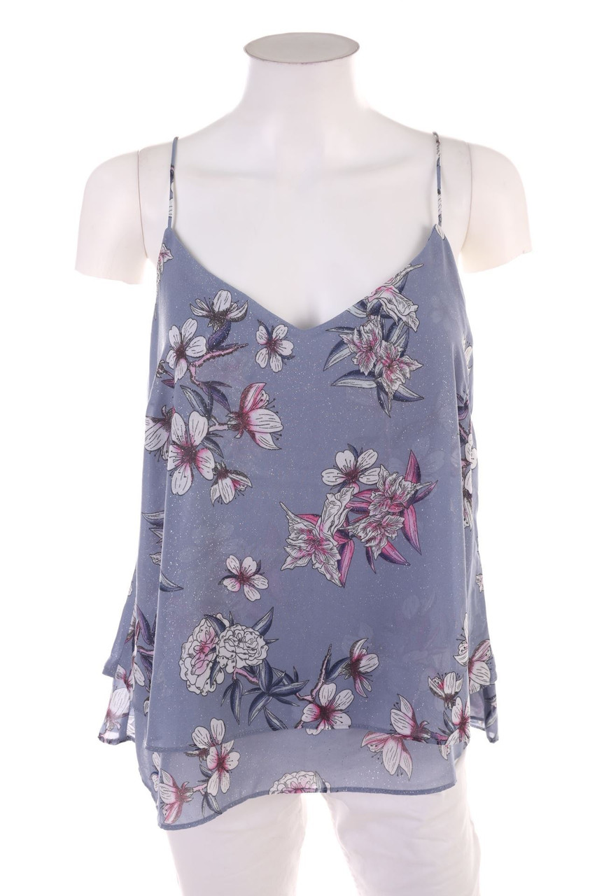 Ohne Label - Blusentop im Layer Look mit Blumen-Print - D 40