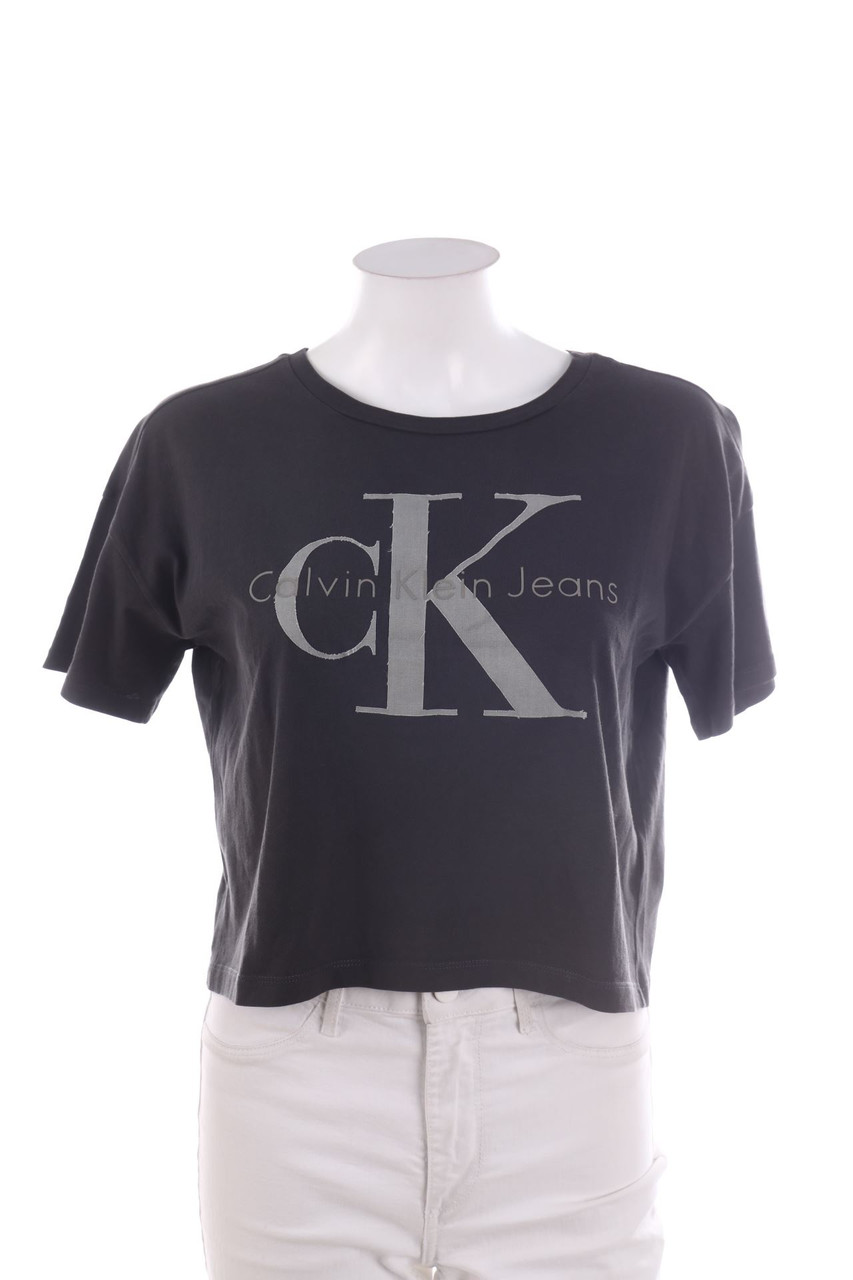 Calvin Klein - Kurzarm-Shirt mit Logo-Print - XS