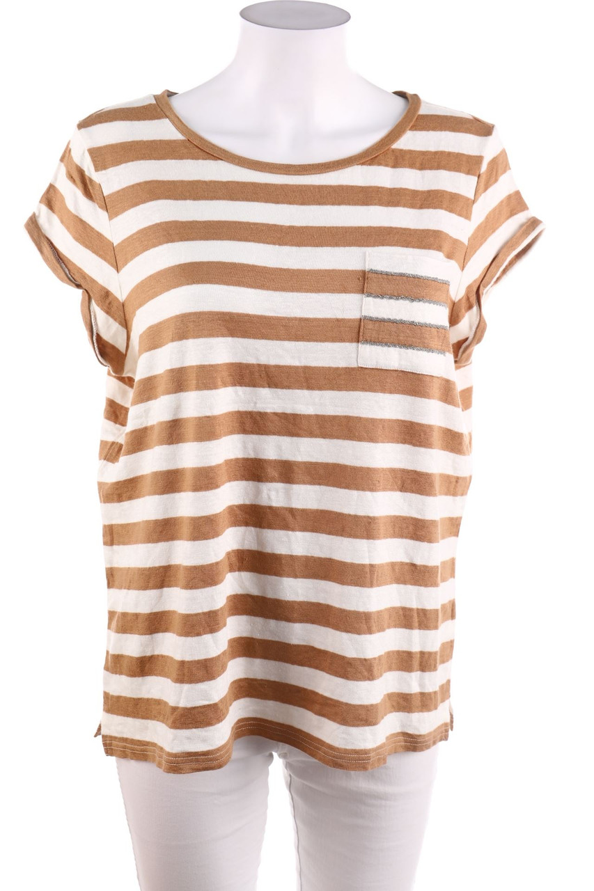 comma - Shirt mit Streifen mit Leinen - XL