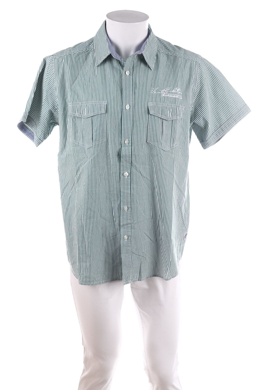 Identic - gestreiftes Kurzarm-Hemd - L