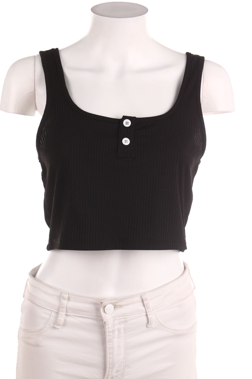 Ohne Label - Cropped-Top mit Knöpfen - M