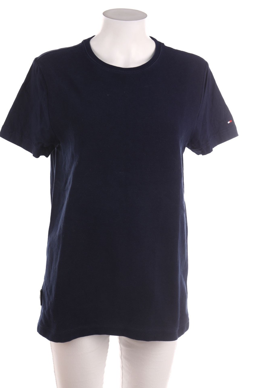 TOMMY HILFIGER - Baumwoll-Kurzarm-Shirt mit Logo-Stickerei - S
