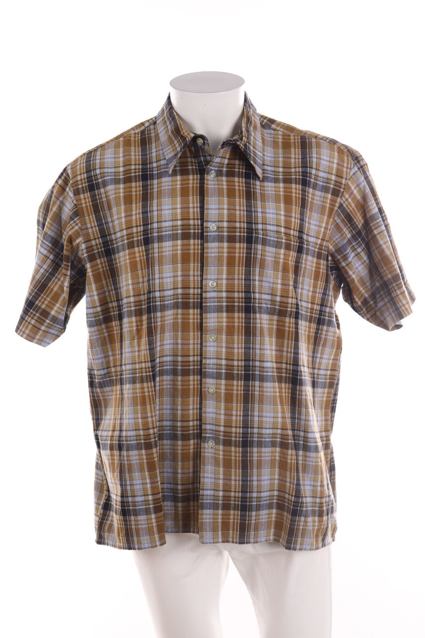 Ohne Label - Kurzarm-Hemd mit Tartan-Muster - L