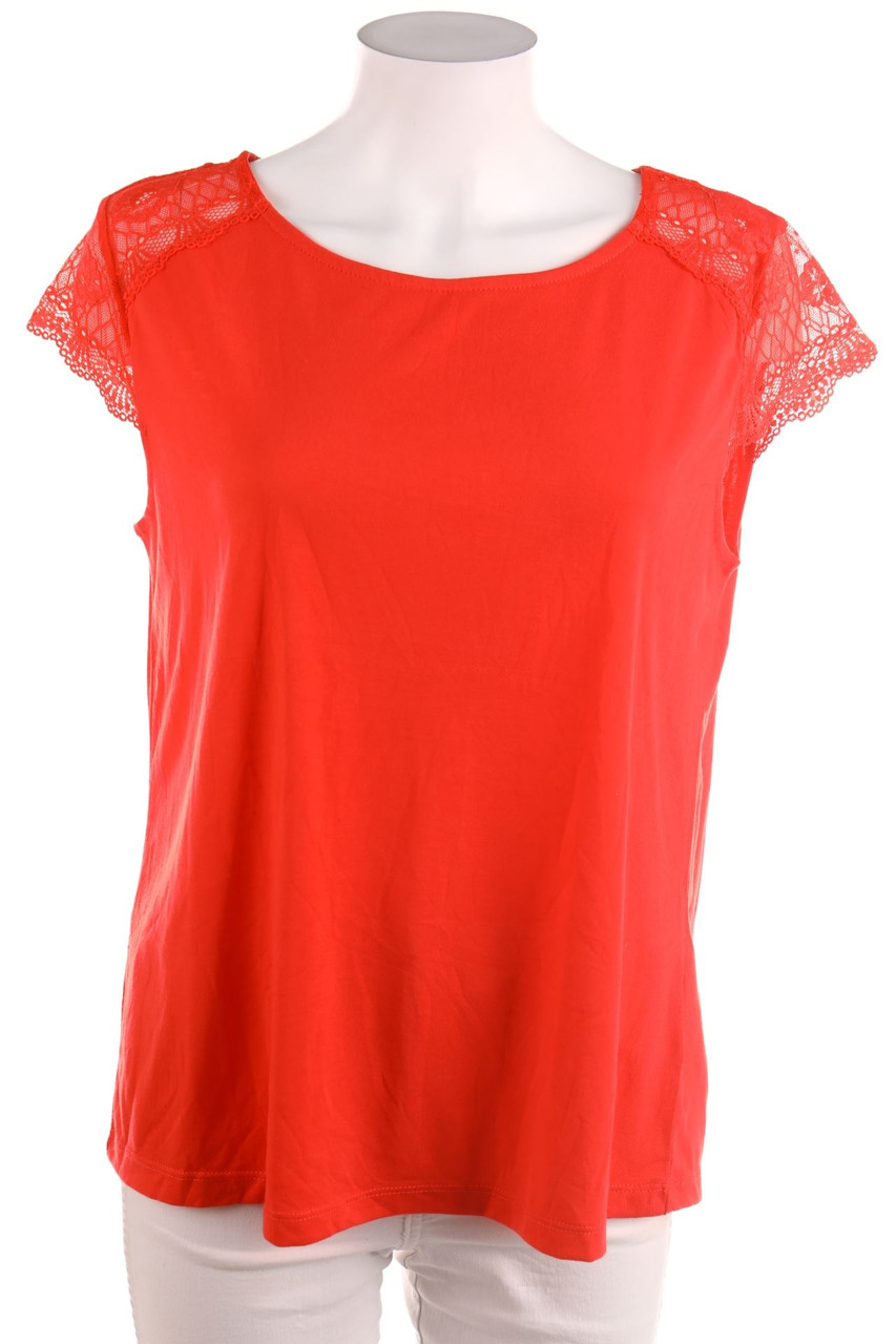 Janina - Kurzarm-Shirt mit Spitze - L