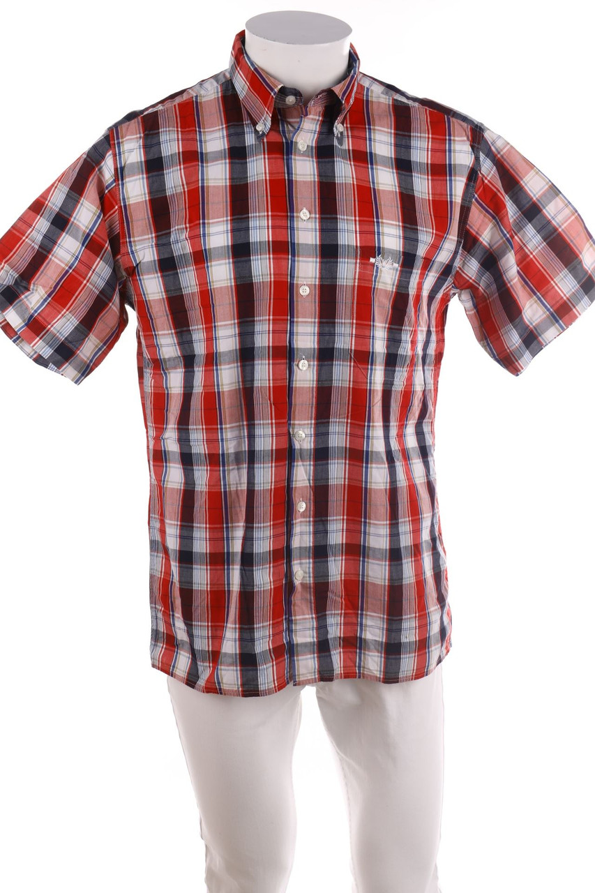 SECONDHAND - Kurzarm-Hemd mit Karo-Muster - M