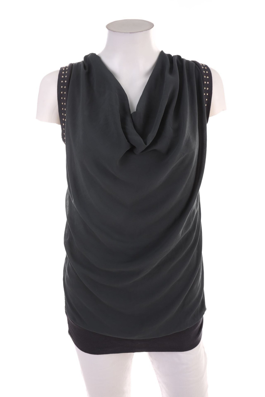 Ohne Label - Blusentop mit Wasserfall-Ausschnitt - D 34