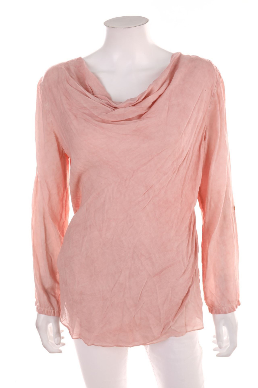 Ohne Label - Bluse mit Wasserfall-Ausschnitt - D 44