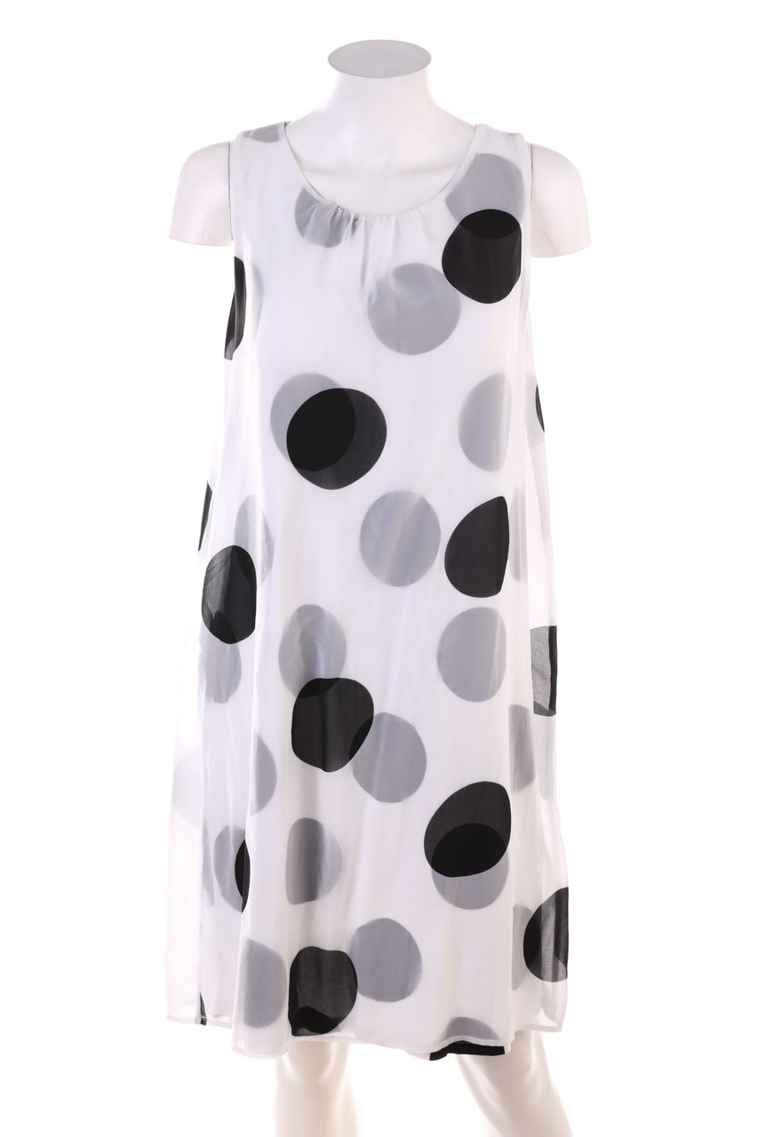 comma - Shift-Kleid mit Punkten - M