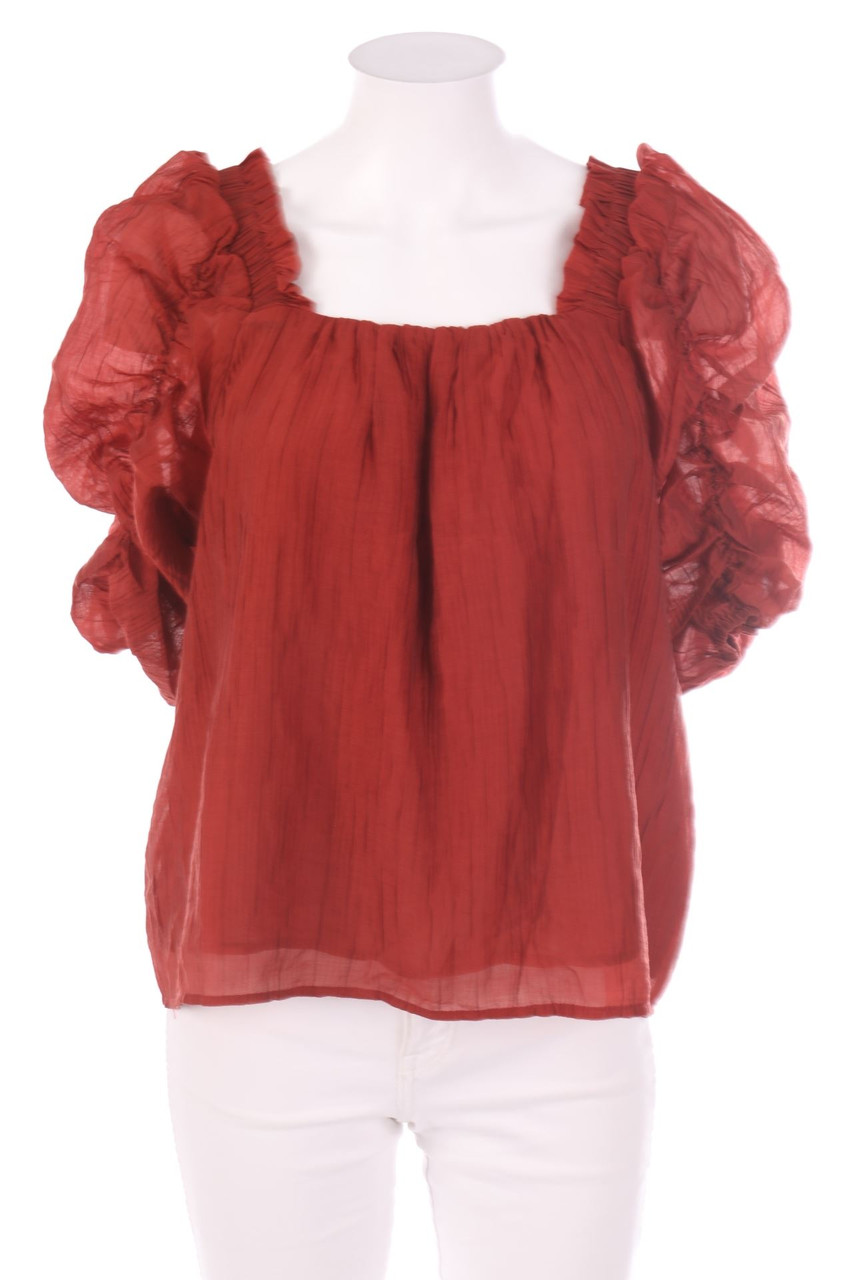 Ohne Label - Kurzarm-Bluse - L