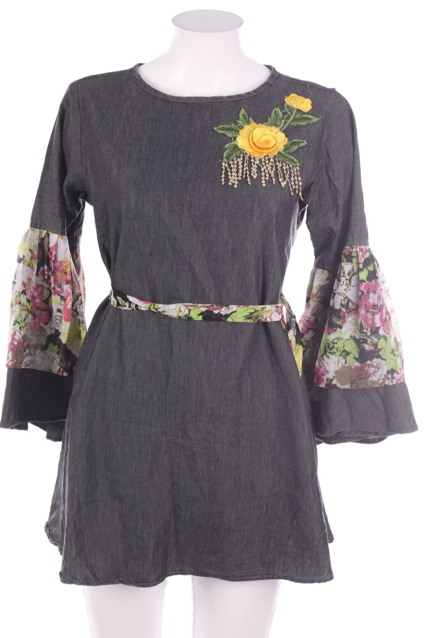 SECONDHAND - Jeanskleid mit Trompetenärmeln - M