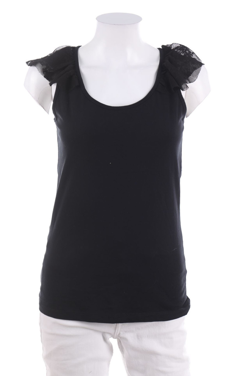 Ohne Label - Blusentop mit Spitze - XS