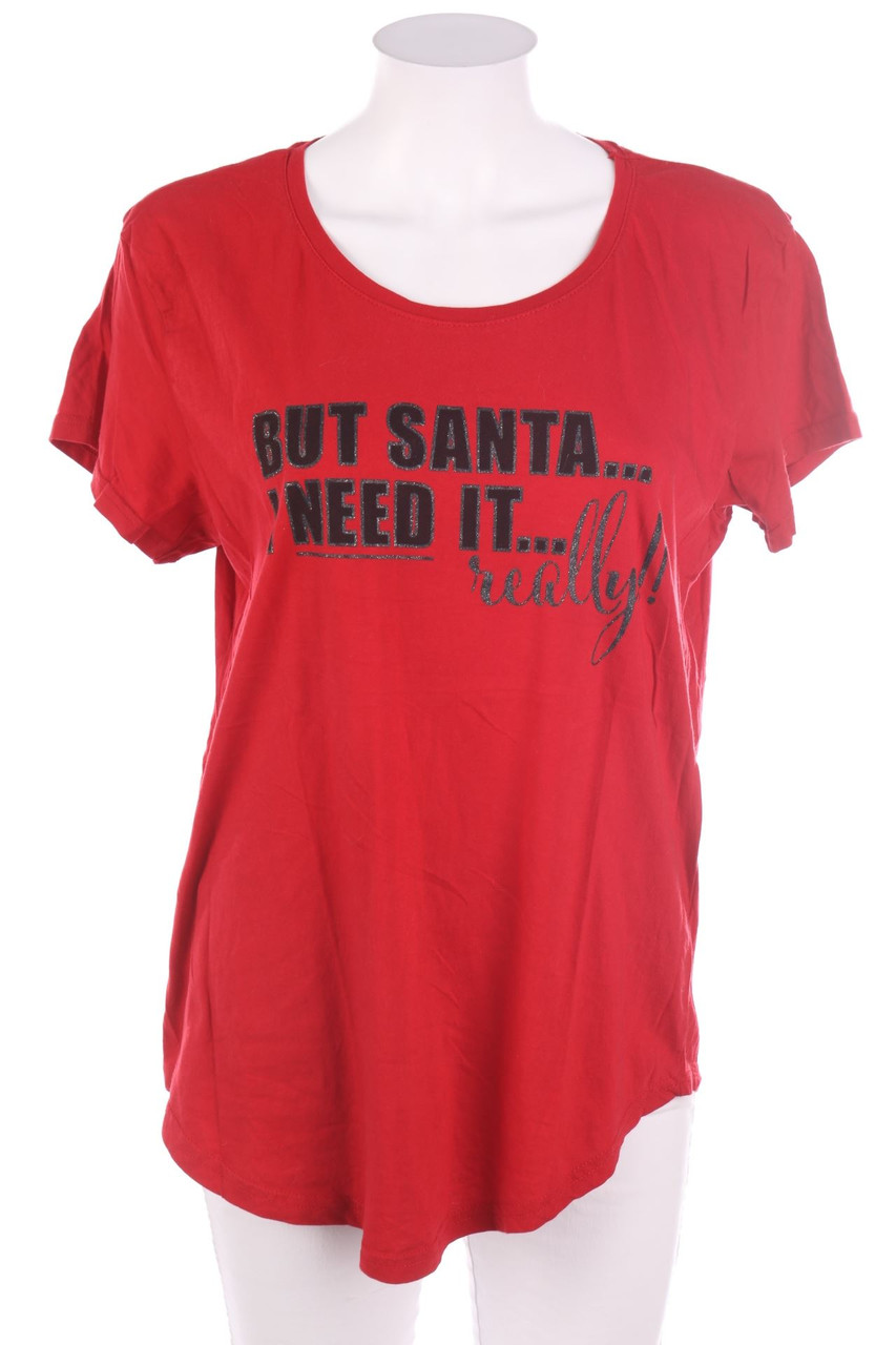 Ohne Label - Weihnachts-Kurzarm-Shirt - XL