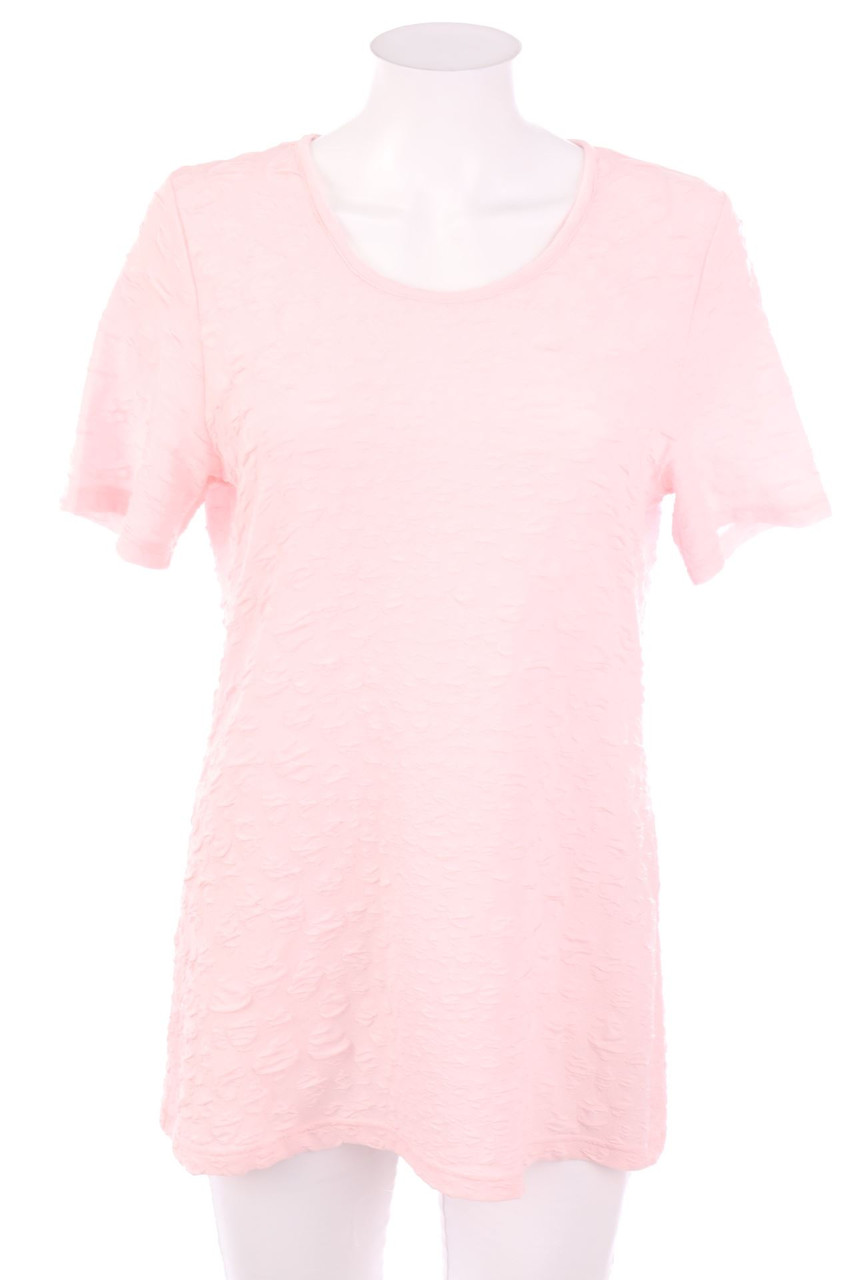 Ohne Label - Kurzarm-Shirt mit Muster - D 40-42