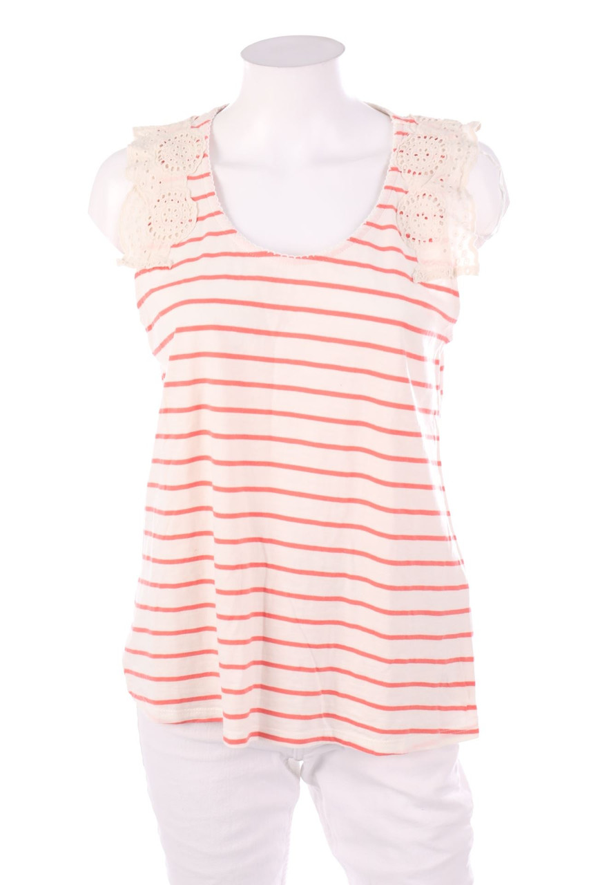 Laura Torelli - Top mit Häkelspitze - M