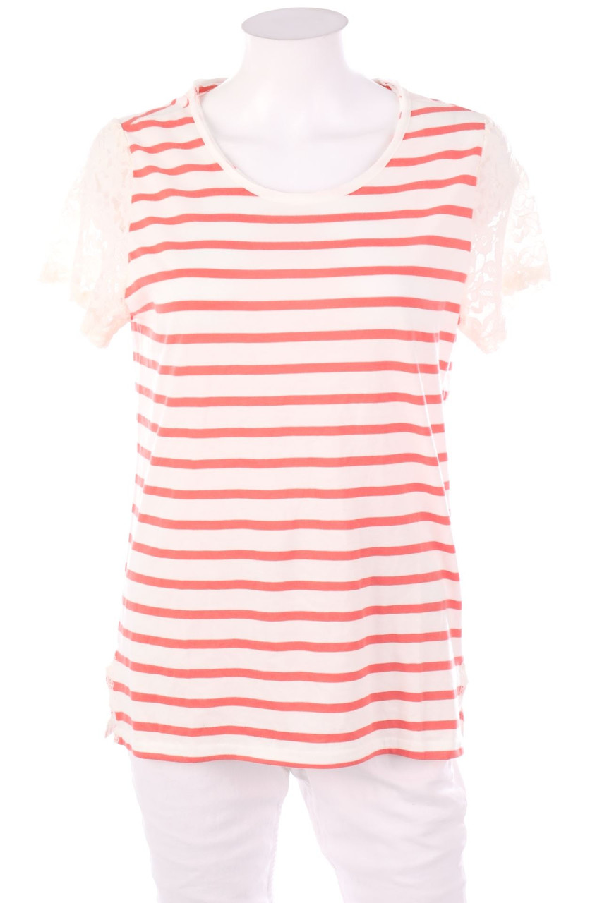 blue motion - Kurzarm-Shirt mit Streifen - M