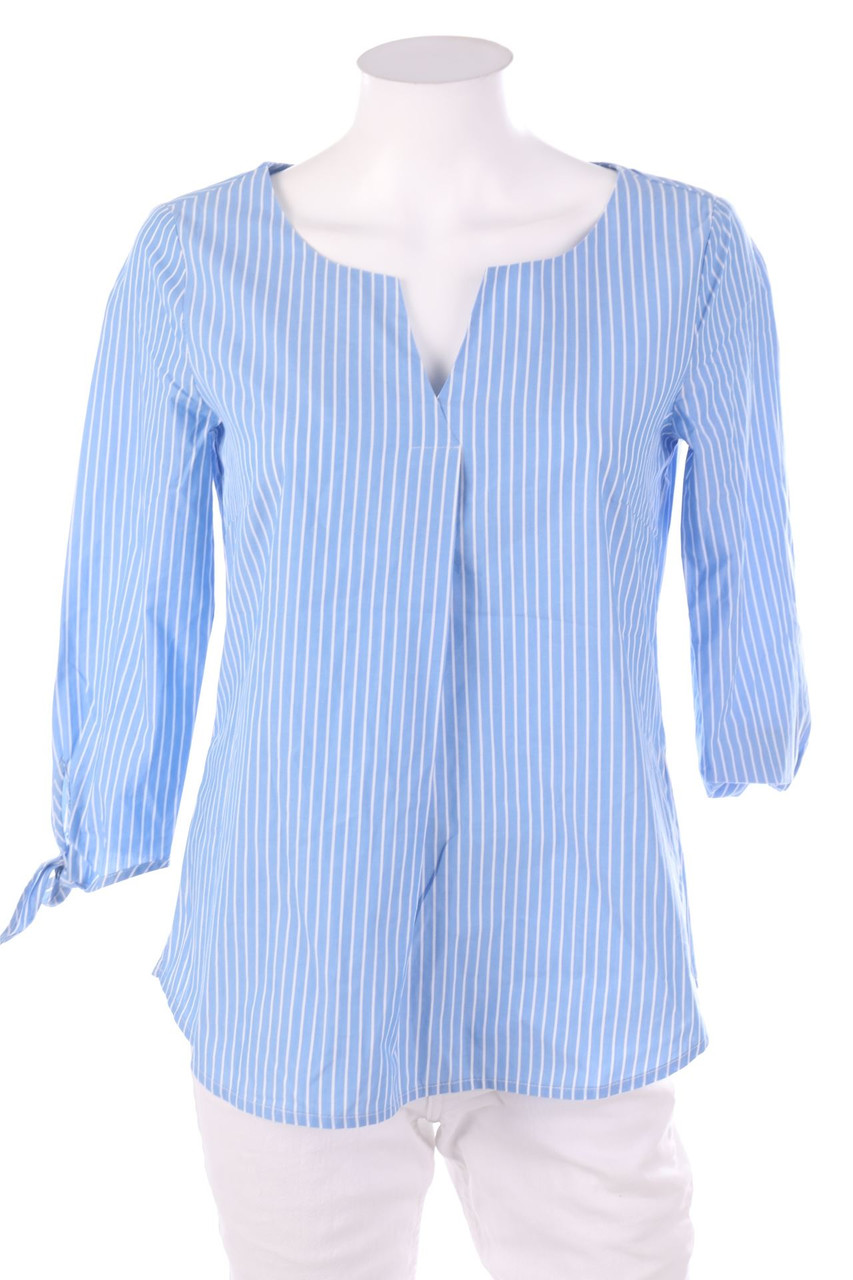 comma - Bluse mit 3/4-Ärmel mit Streifen - XS