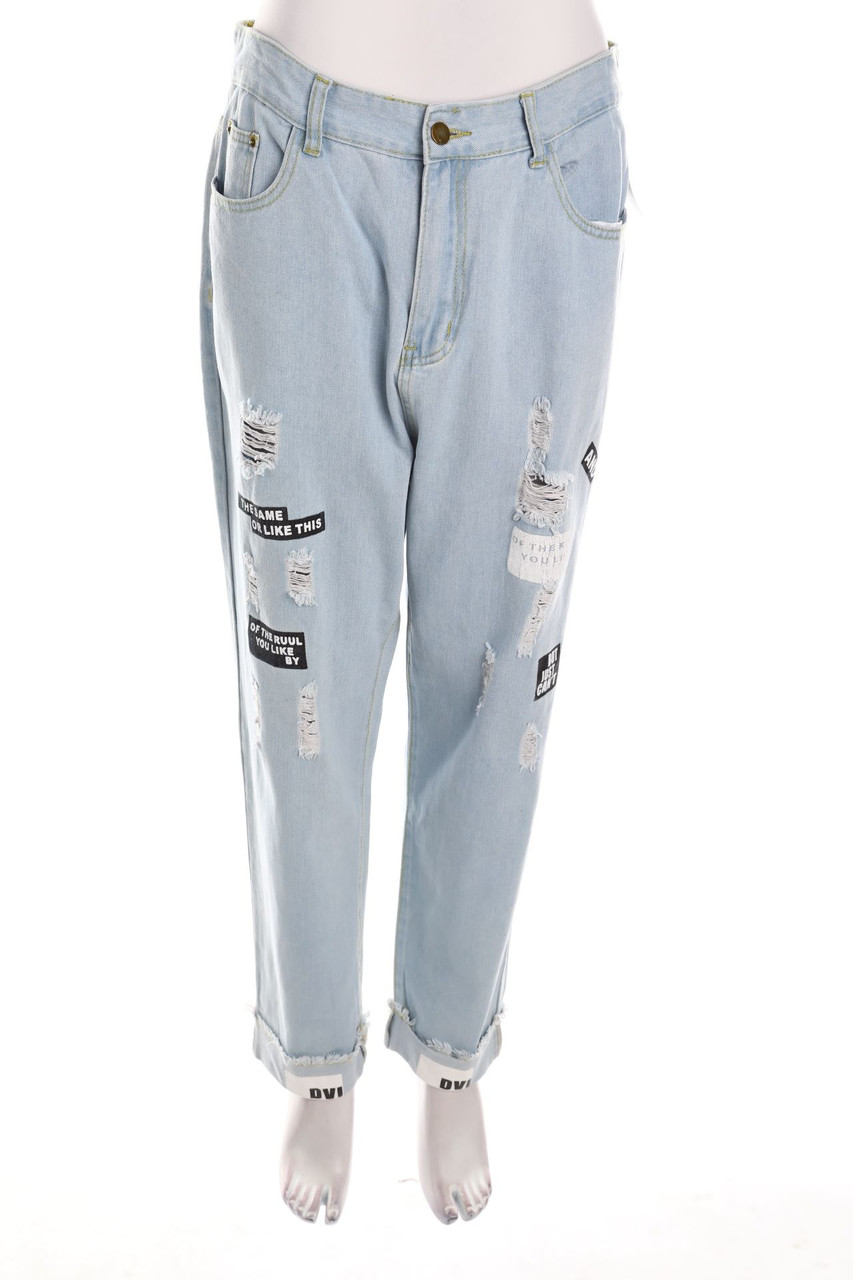 SHEIN - Destroyed Straight Cut Jeans - XL