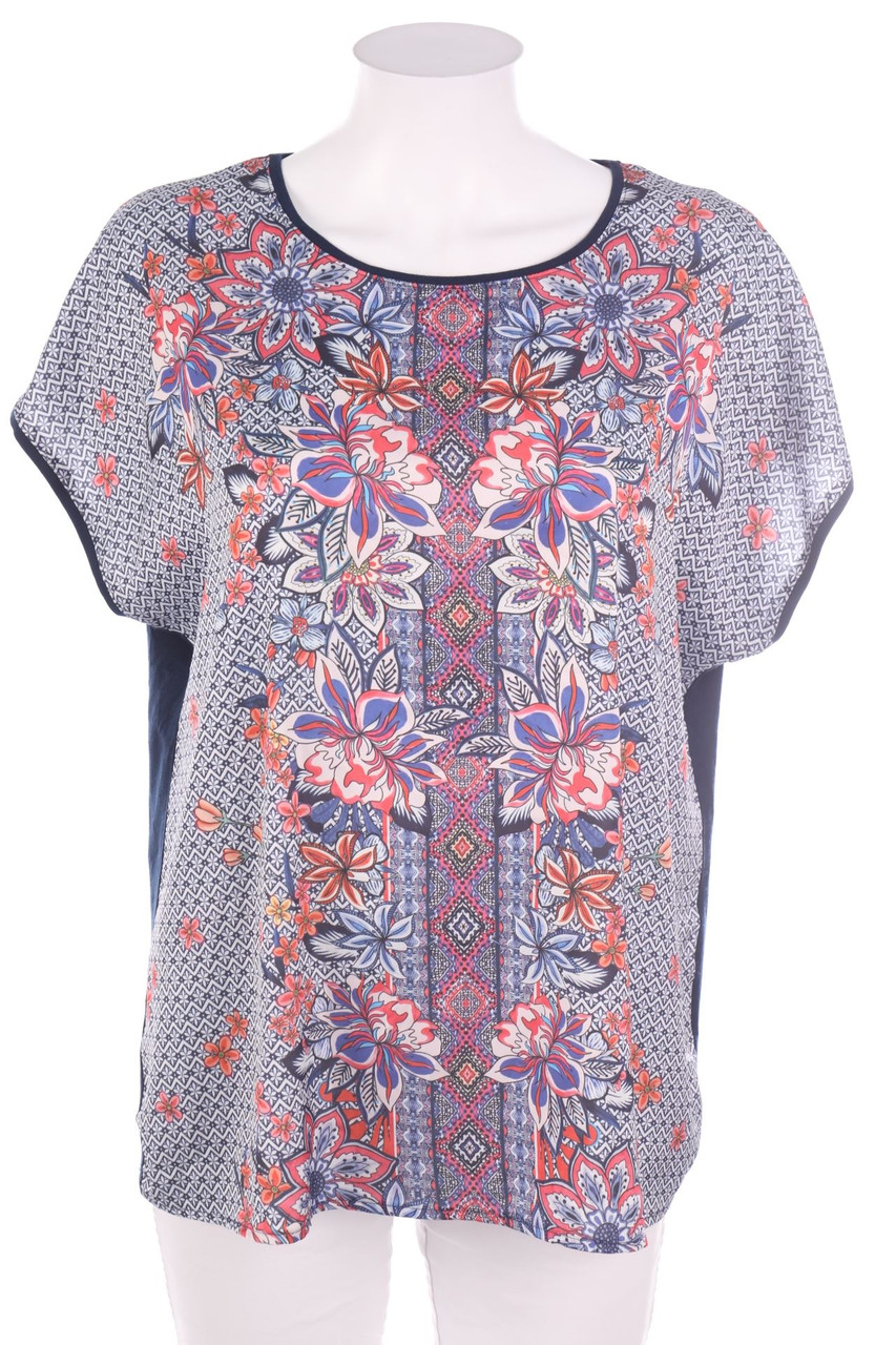 RABE - Kurzarm-Bluse mit Blumen-Print - XL