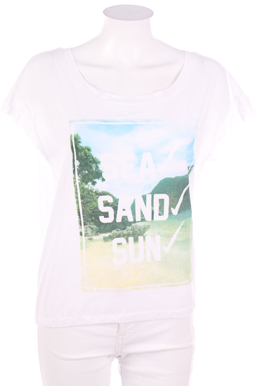 Ohne Label - Kurzarm-Shirt mit Print - D 44-46