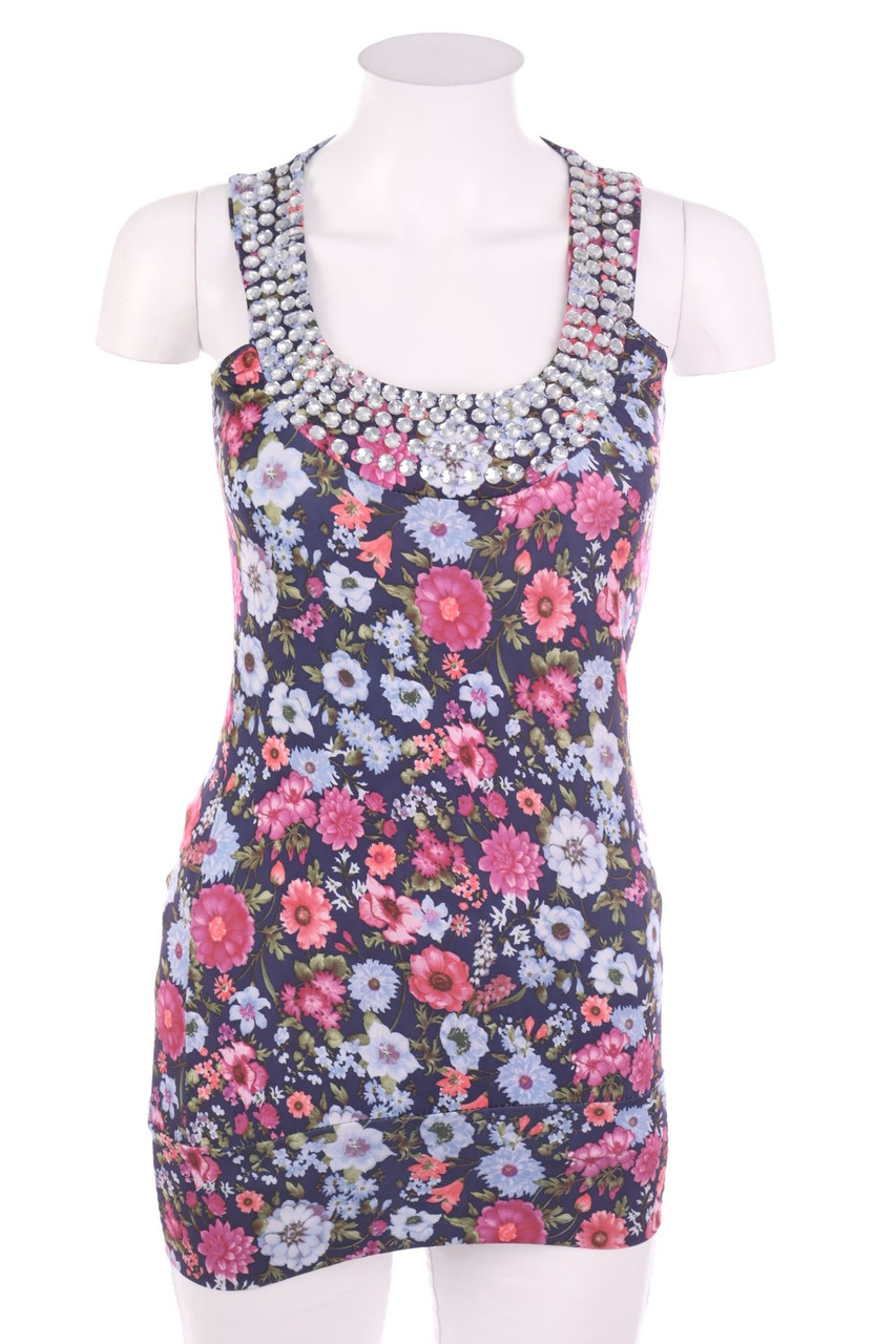 VICTORIA MODA - Top mit Strass-Steinen - S