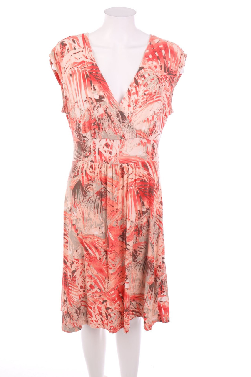 Ohne Label - Kleid aus Jersey mit Tropical Print - L