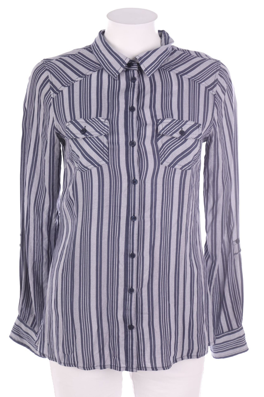 Ohne Label - Hemd-Bluse mit Streifen - M