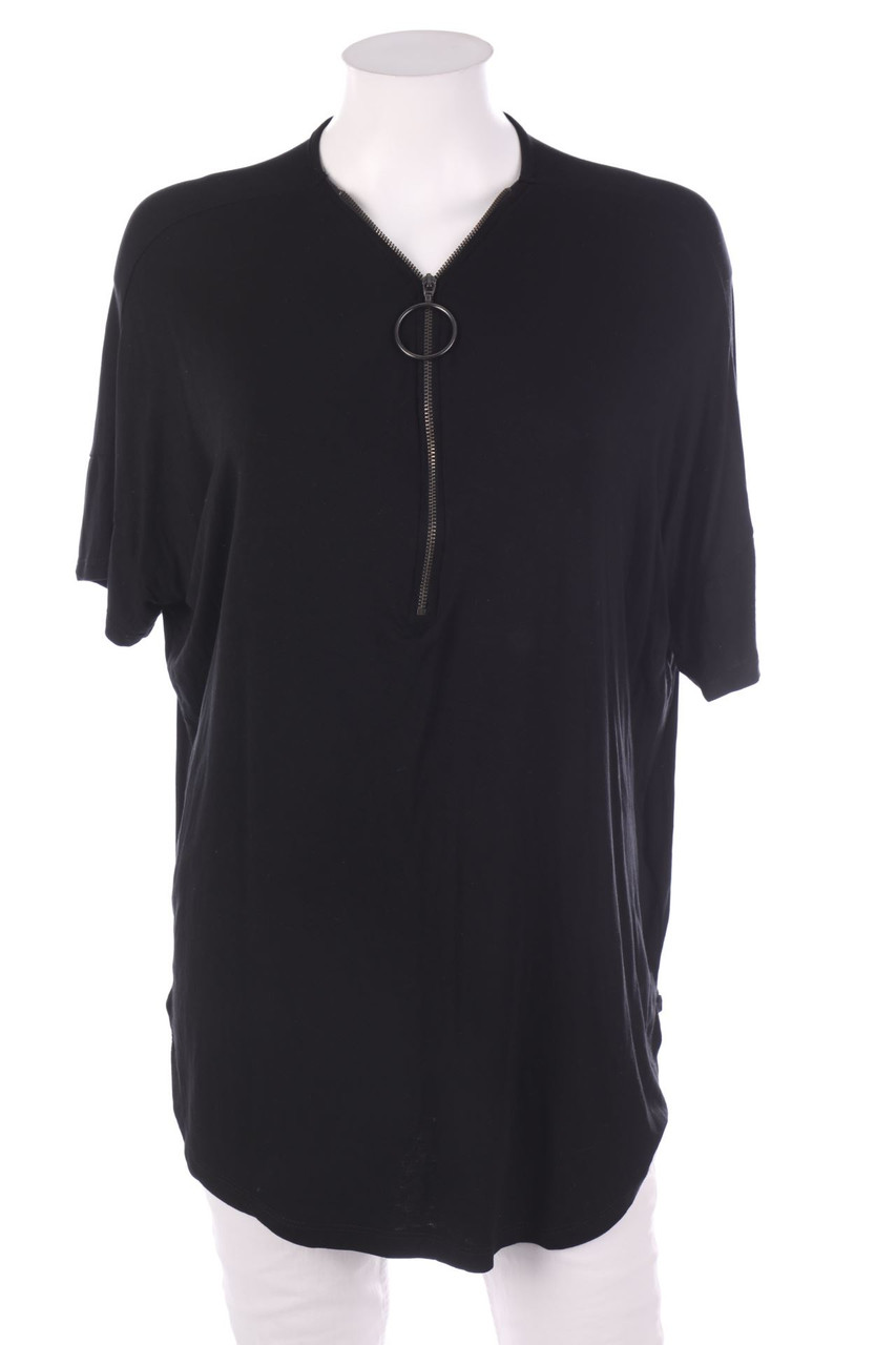 JEAN PASCALE - Kurzarm-Shirt mit Zipper - M