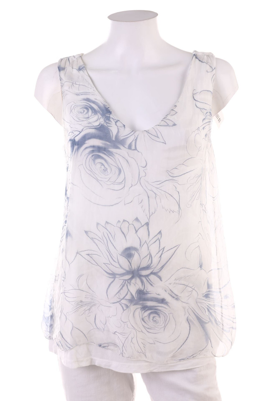 SECONDHAND - Top mit Blumen-Print - S