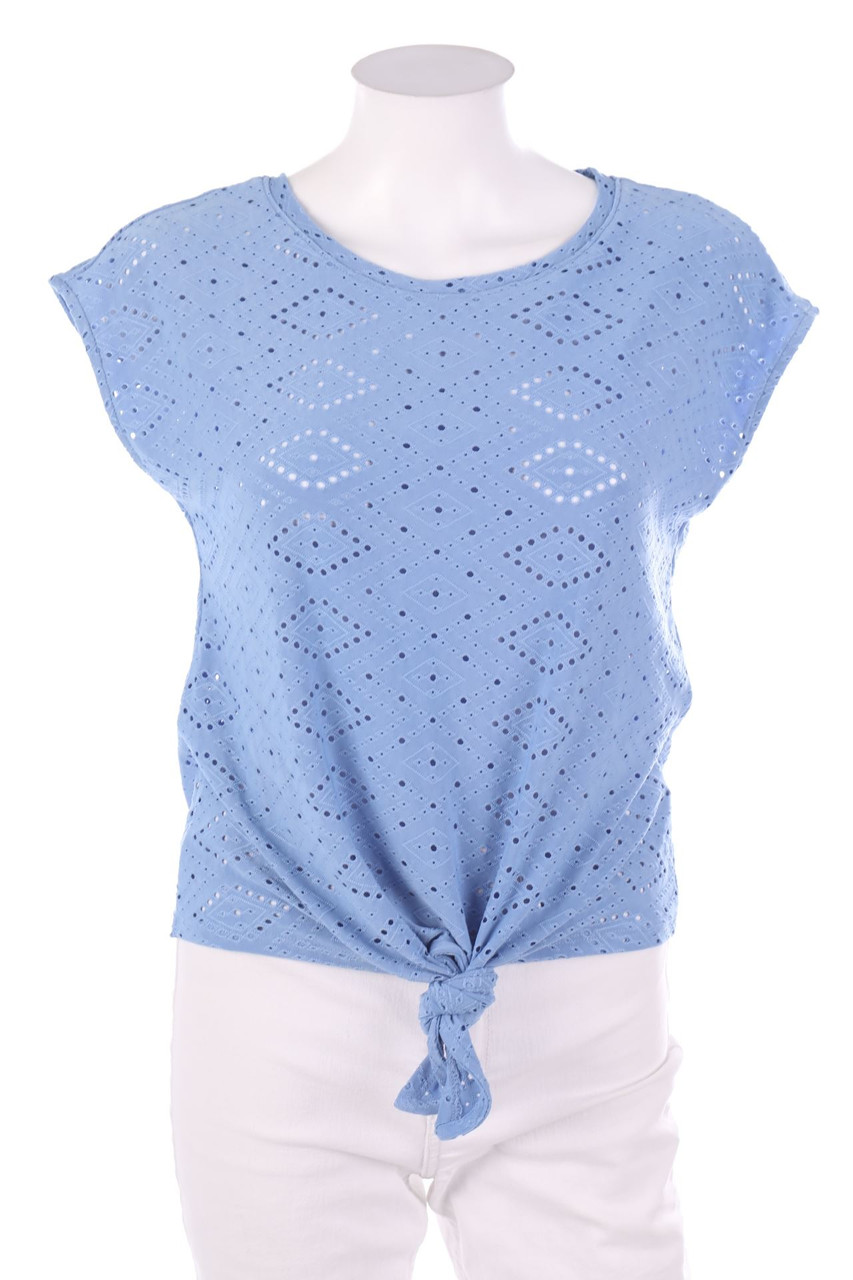 Ohne Label - Kurzarm-Shirt aus Lochspitze - S