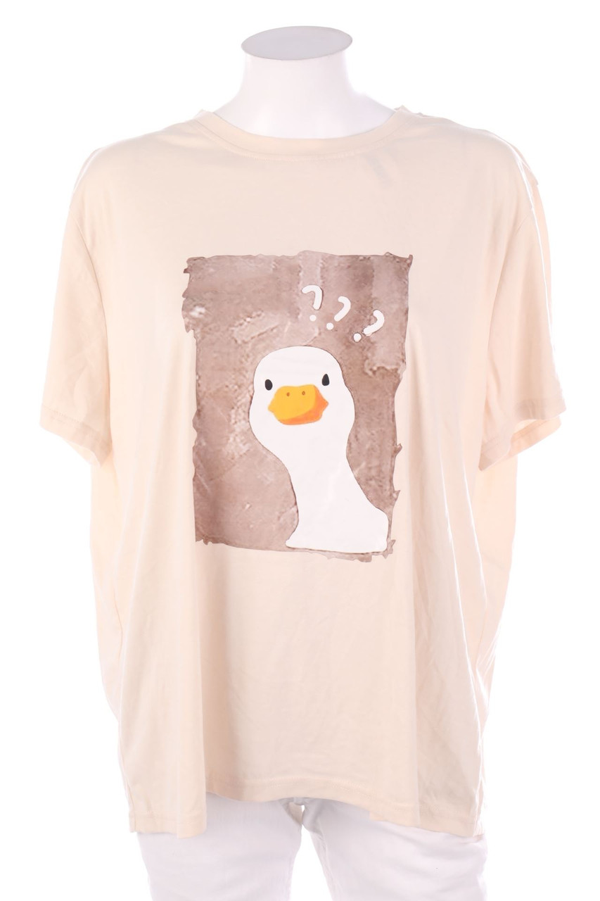 SHEIN - Kurzarm-Shirt mit Print - 2XL