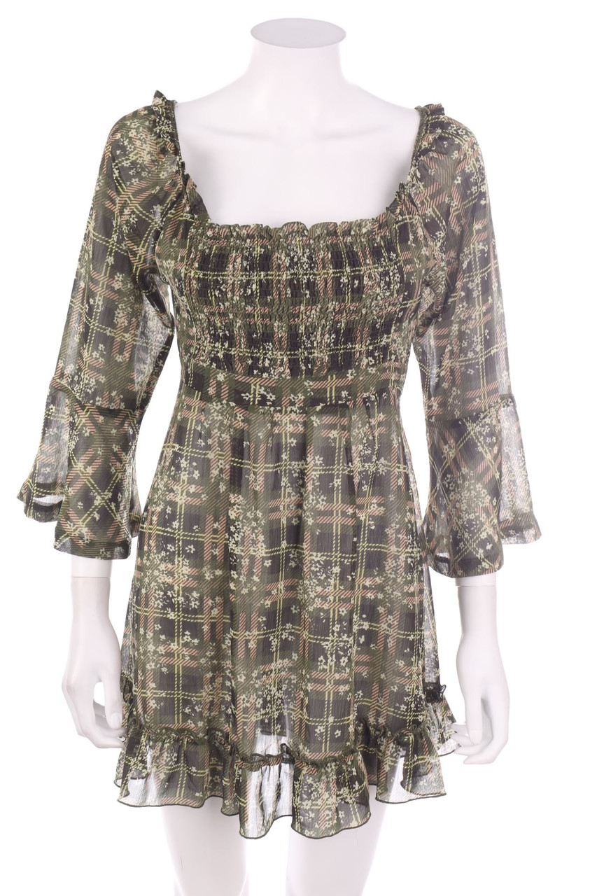 Ohne Label - Kleid mit Raffungen - D 38