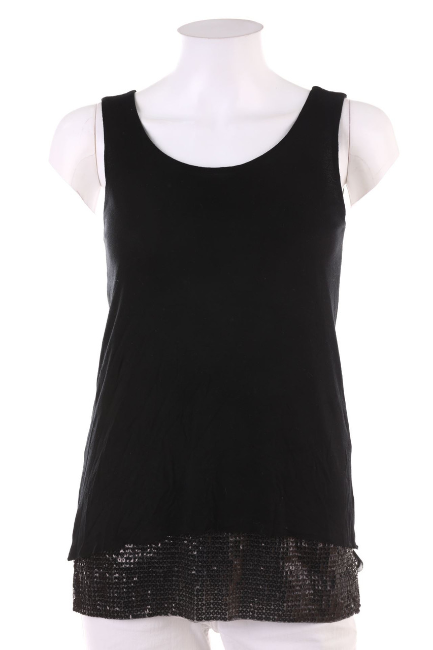 monari - Top aus Viskose mit Pailletten - S