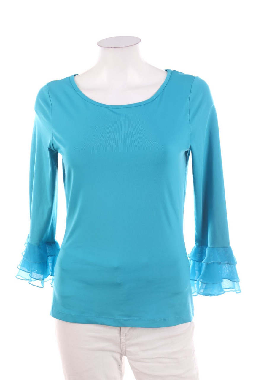 Ohne Label - Longsleeve-Shirt mit Volants - D 36