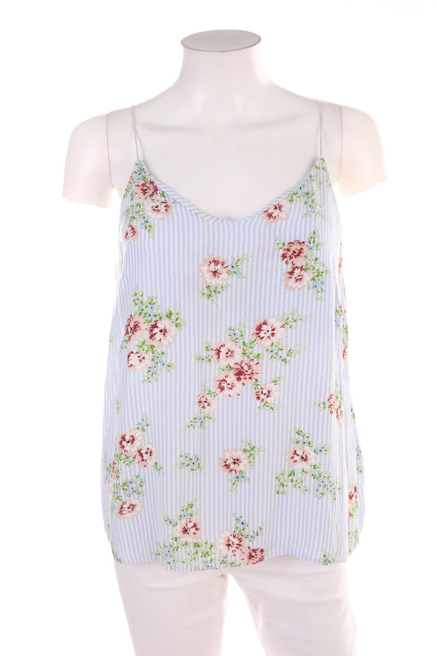 NEW LOOK - Streifen-Blusentop mit Blumen-Print - D 38