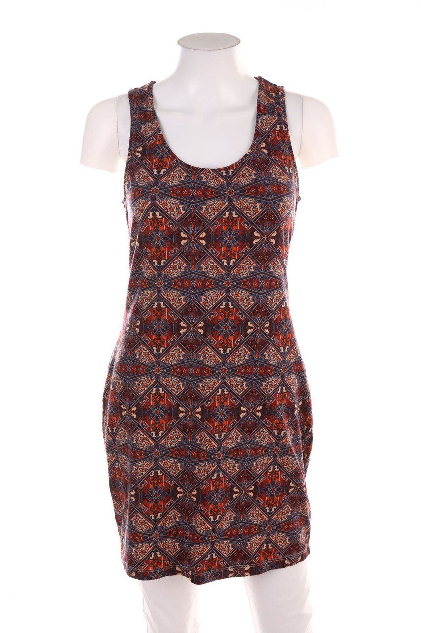 Ohne Label - Stretch-Minikleid mit Muster - D 36-38