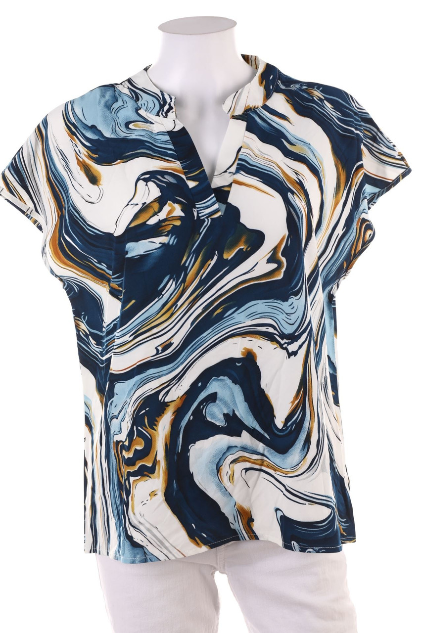 Ohne Label - Kurzarm-Bluse - L