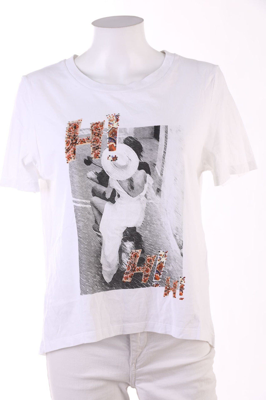 rich & royal - Baumwoll-Kurzarm-Shirt mit Print - M