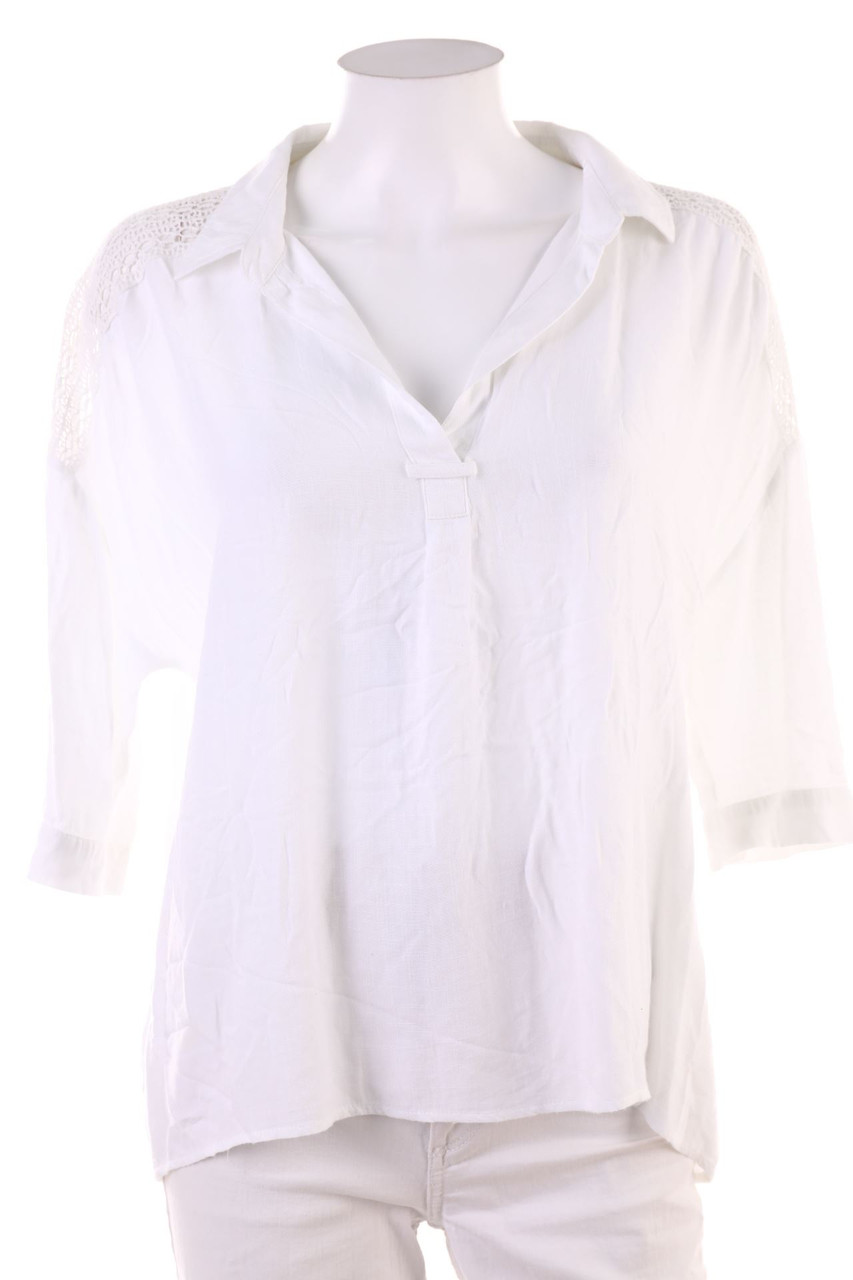 TRAMONTANA - Bluse mit Häkelspitze - L