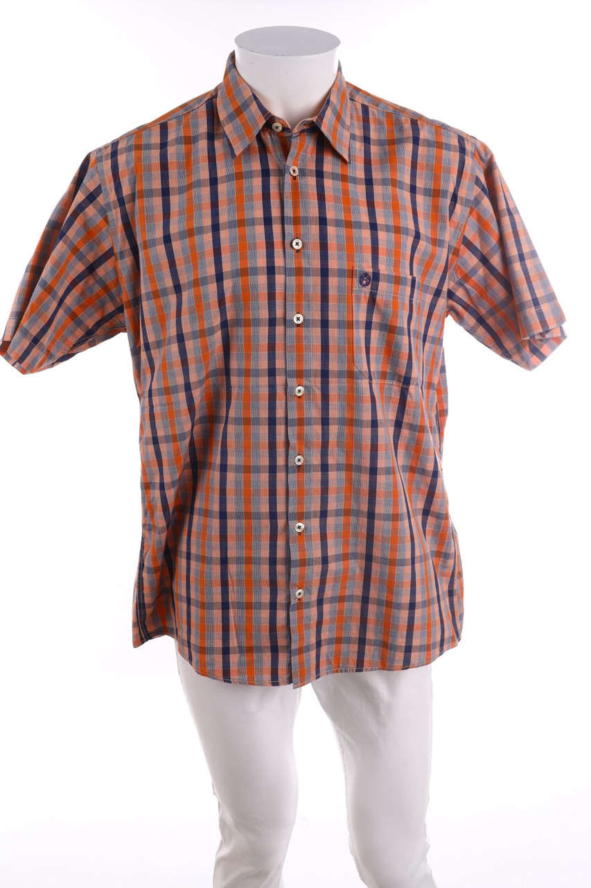 HATICO sport - Kurzarm-Hemd mit Karo-Muster - L