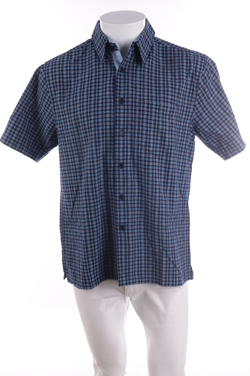 SECONDHAND - Kurzarm-Hemd mit Karo-Muster - M