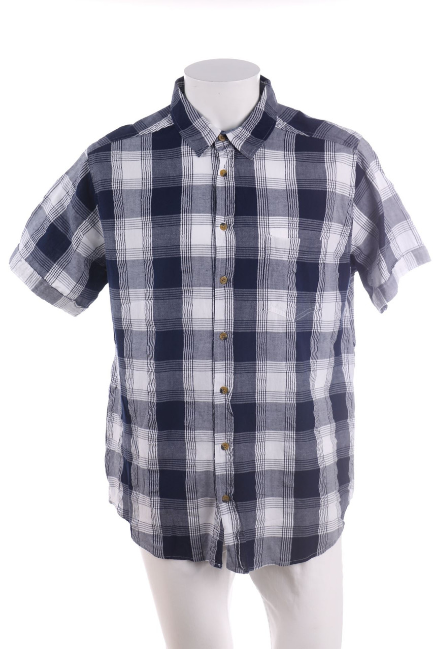 Identic - Kurzarm-Hemd mit Karo-Muster - XL