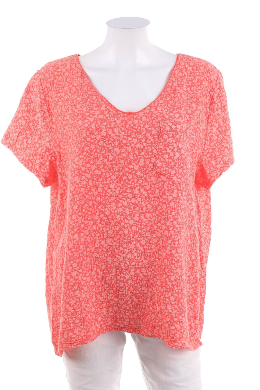 ANDROMEDE PARIS - Kurzarm-Bluse mit Blumen-Print - XXXL