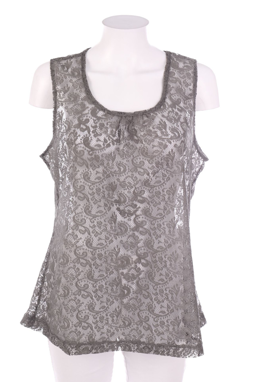 Ohne Label - Spitzen-Blusentop - D 44