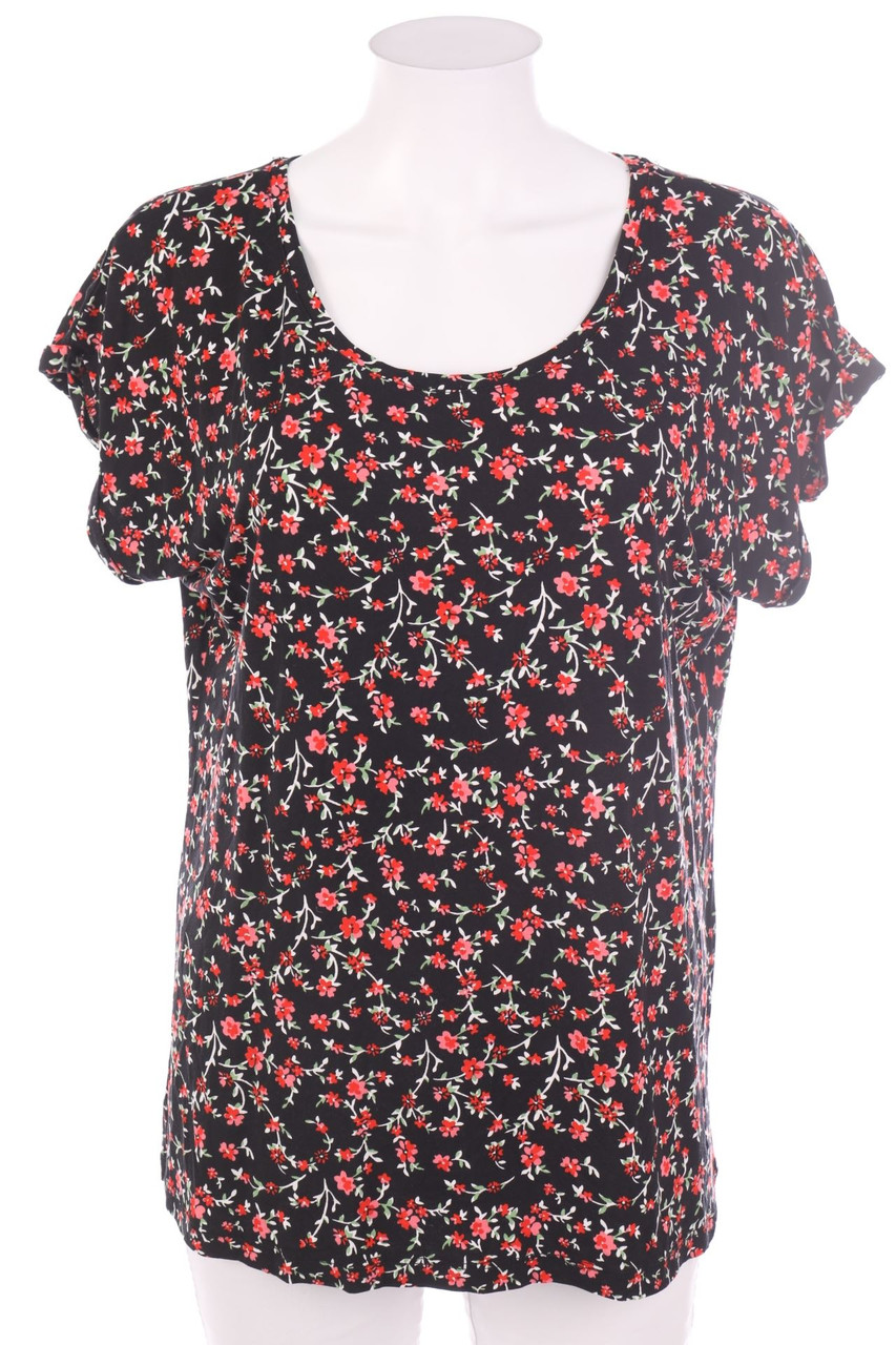 Ohne Label - Kurzarm-Shirt mit Blumen-Print - D 38-40