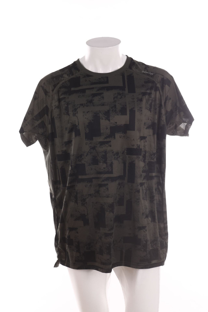 Domyos - Muster-Sport-Shirt mit Mesh-Einsatz - 60