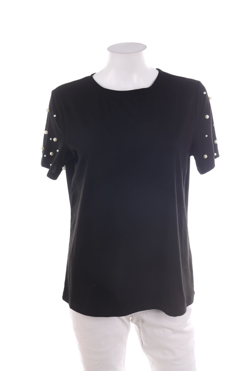 SHEIN - Kurzarm-Shirt mit Perlen - L