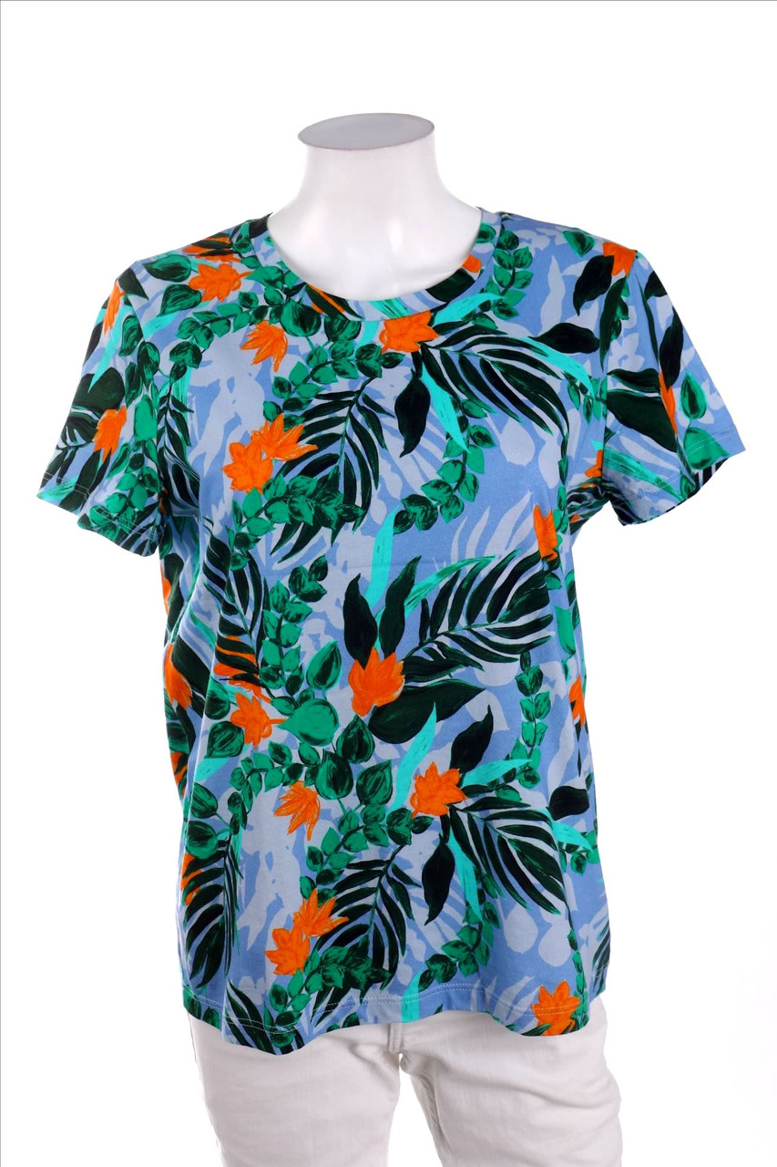 WE FASHION - Kurzarm-Shirt mit floralem Muster - M