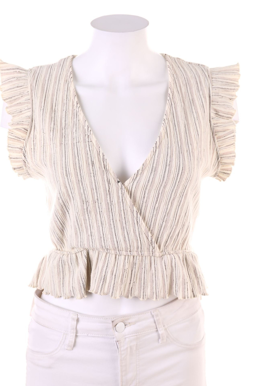 PULL&BEAR - Volant-Bluse - M